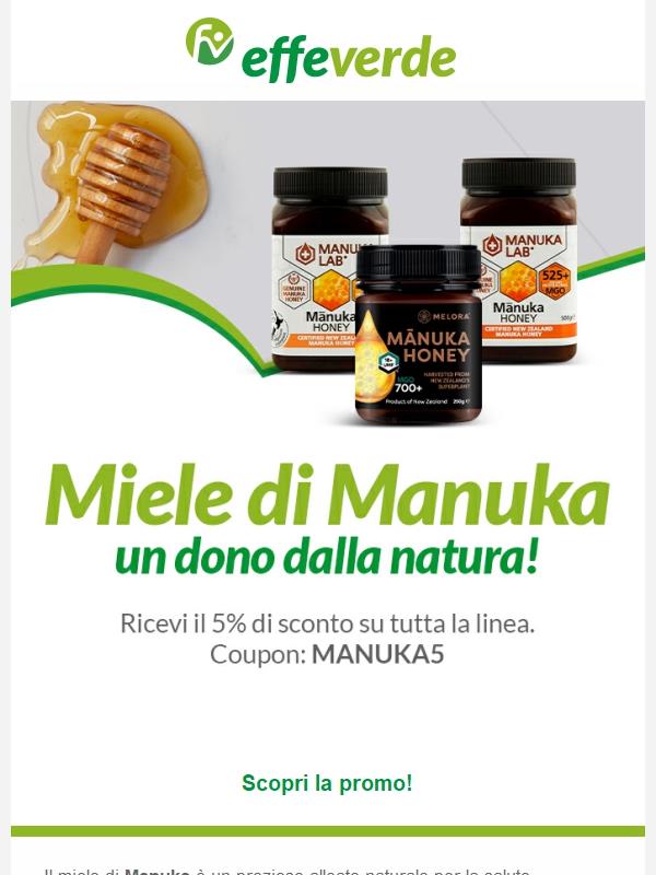 Scopri i benefici del miele di Manuka: per te 5% di sconto!