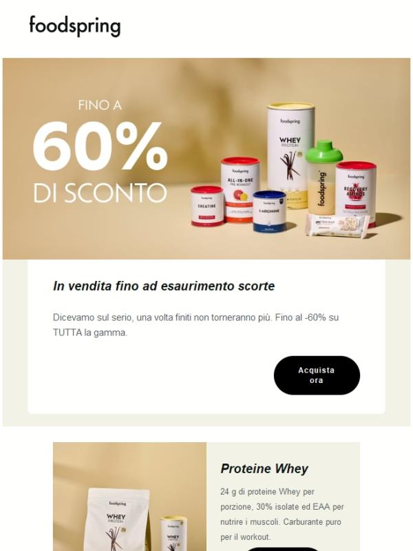 Fino al -60% + ultime disponibilità