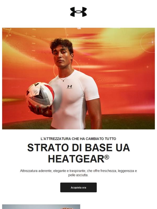Quando fa caldo, HeatGear® offre una freschezza ideale