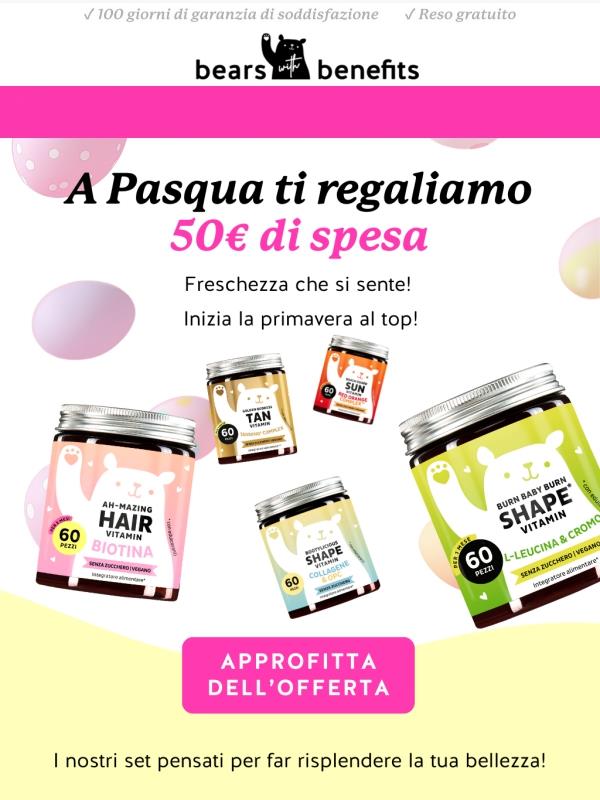 50€ in regalo - la tua sorpresa di Pasqua!