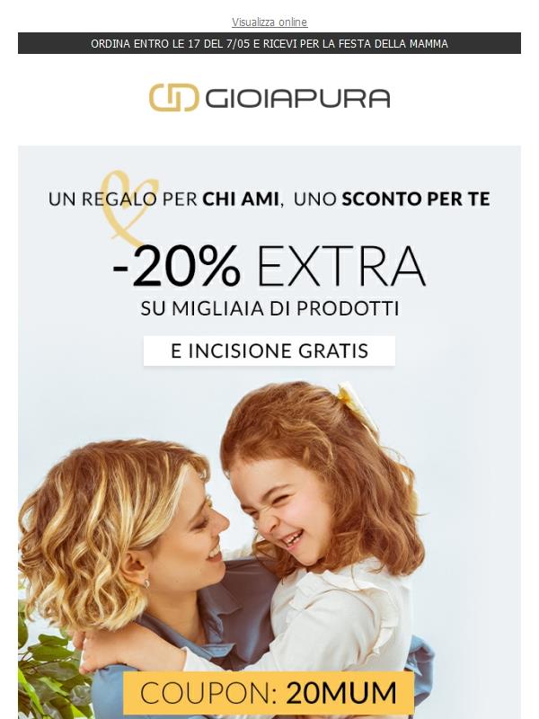 Regali che emozionano: -20% EXTRA + incisione gratis! 💖