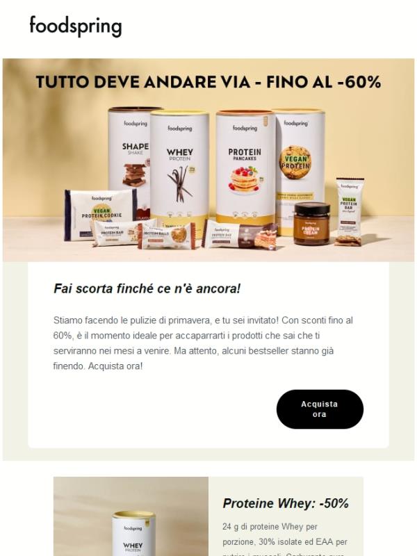Allerta scorte quasi finite: Fino al -60%