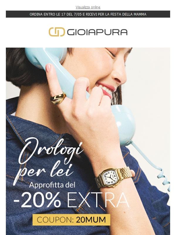 Un orologio per ogni modo di essere… Mamma ⏳ Con il -20% EXTRA!