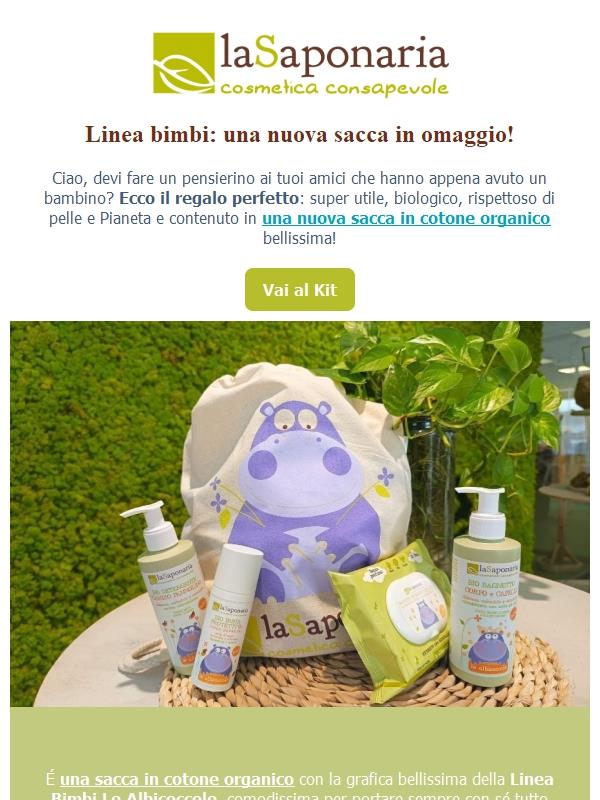 💚 Linea bimbi: una nuova sacca in omaggio!