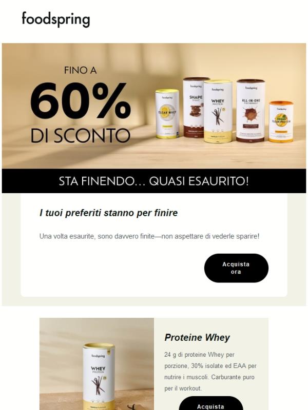I tuoi preferiti stanno per finire