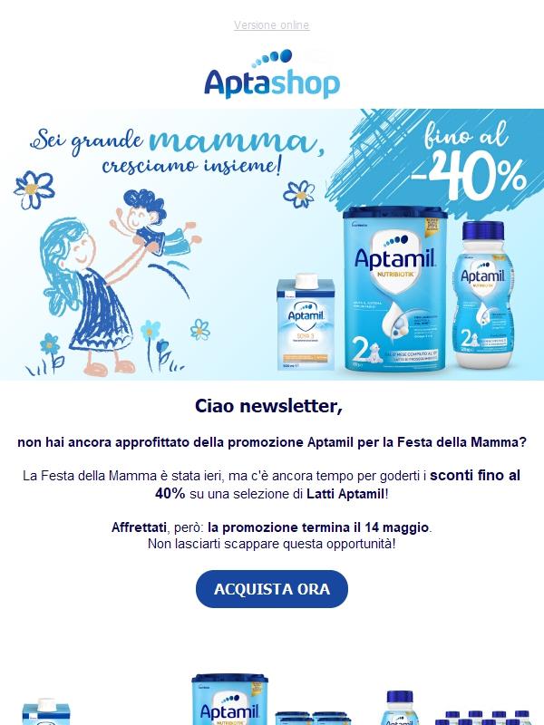 ⏳Ultima occasione: sconto fino al 40% su Aptamil!