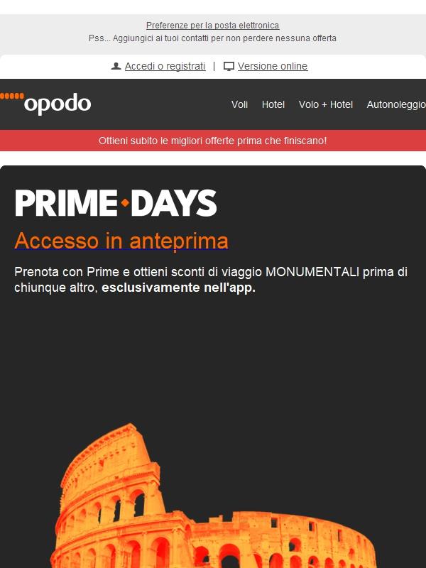 🎉 Il tuo accesso anticipato ai Prime Days terminerà presto