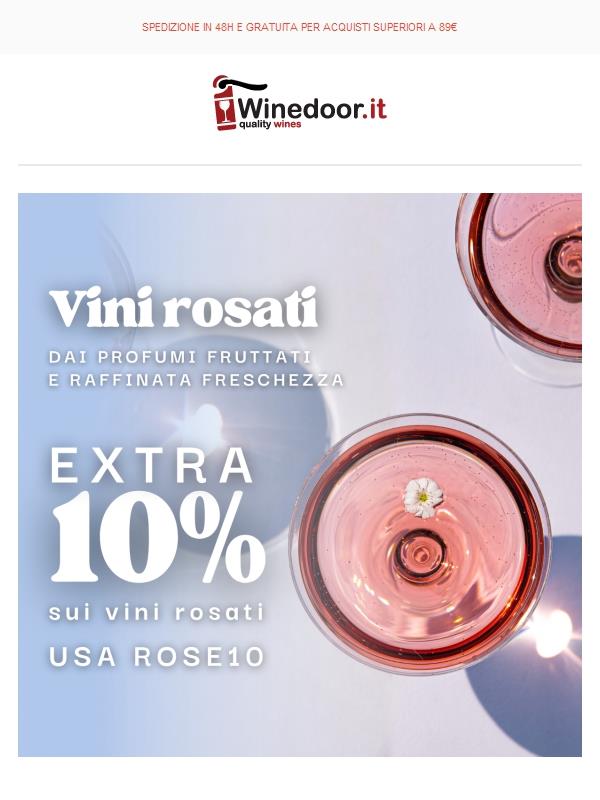 🤩ROSÉ DAYS: EXTRA -10% di sconto!