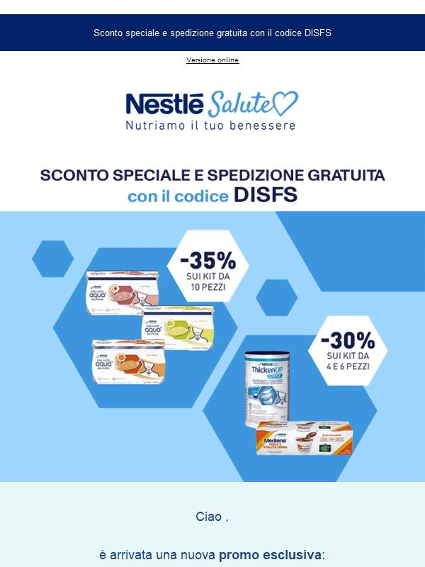 Fino al -35% su tutti i KIT DISFAGIA!