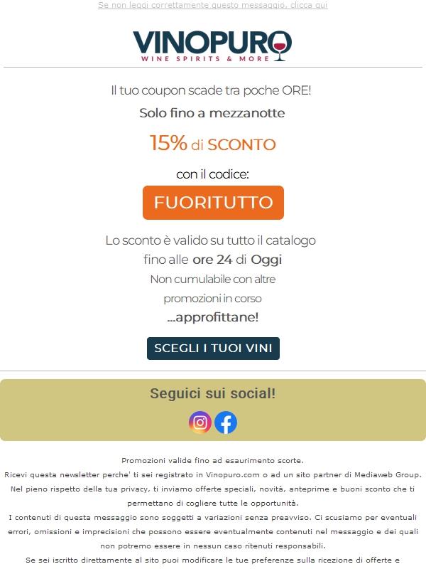 (Ultime ORE)⏰COUPON 15% di sconto su tutto il catalogo con il codice...