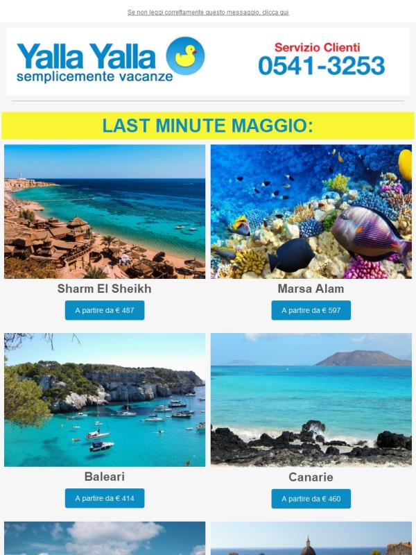 Offerte estate e last minute a prezzi shock! ⚡