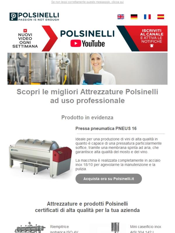 Sei un'azienda? Scopri le Attrezzature Polsinelli! 🏭