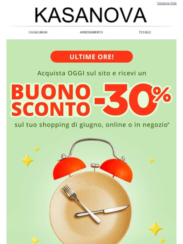 Buono -30% ⏰​ ultime ore per averlo!