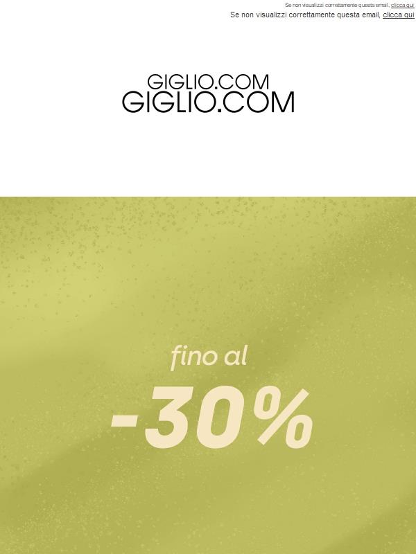 Ultimi giorni: fino al -30%
