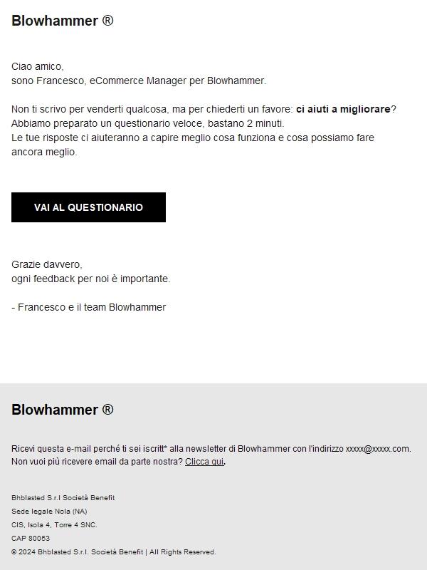 Possiamo chiederti un favore?