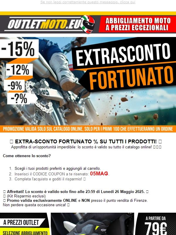 Ultimi 3 Giorni - EXTRA SCONTO FORTUNATO  Su tutti i Prodotti Disponibili - Spedizione Gratis!🚀