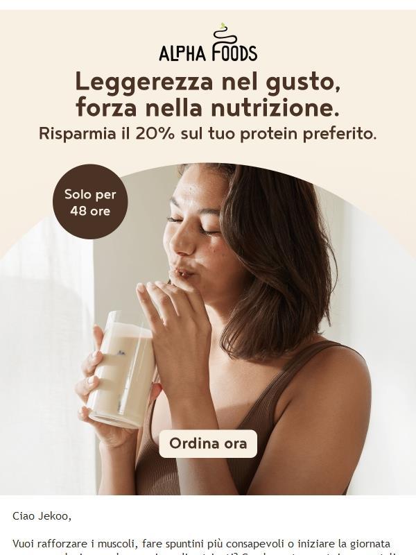 -20% su tutte le proteine – solo per 48 ore! 🌱⏱️