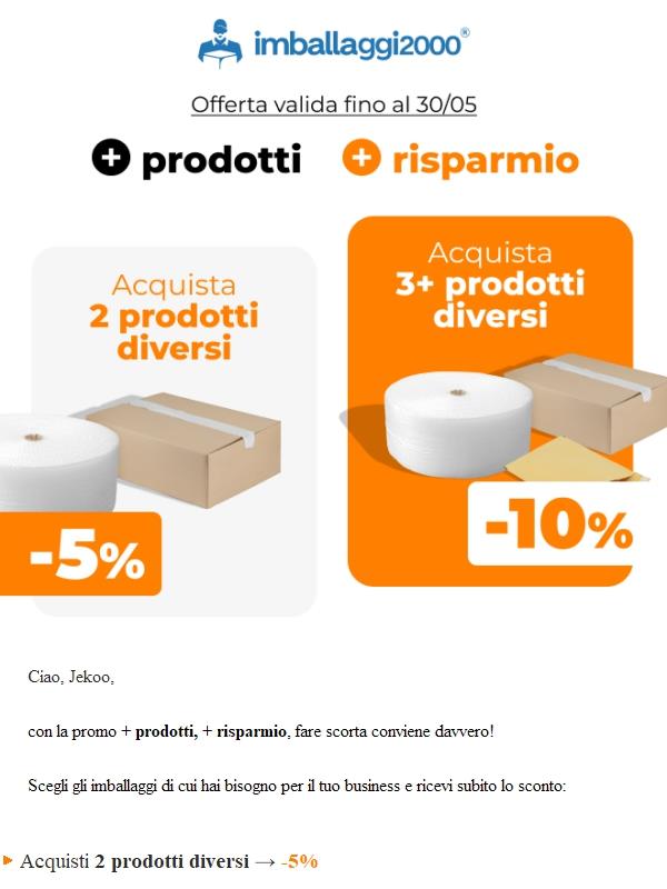 ✅ Fino al -10%: più prodotti, più risparmio!