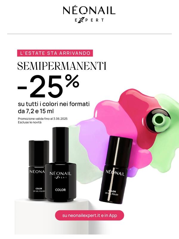 🌈  Promo colori attiva: -25% ora