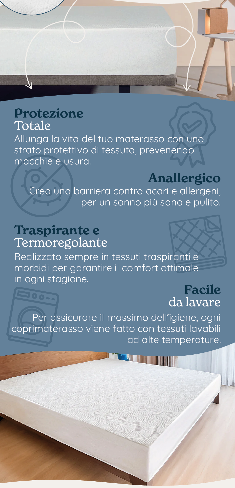 Barriera contro acari e allergeni