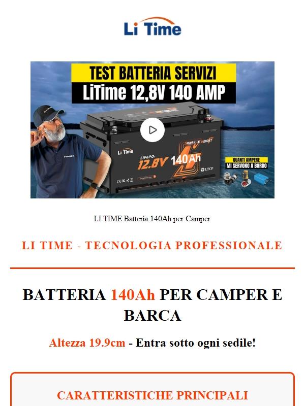 ⚡ Solo fino al 3/6: Batteria LiTime 140Ah -10% con SPBK
