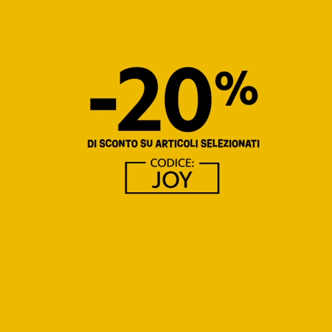 Porta Gioia! -20% di sconto su articoli selezionati Codice: JOY