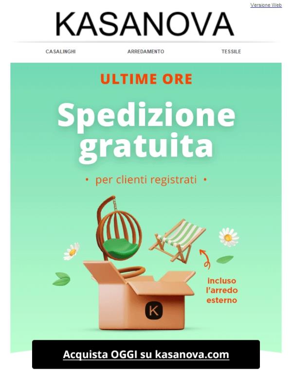 Consegna gratis fino a mezzanotte ⏰