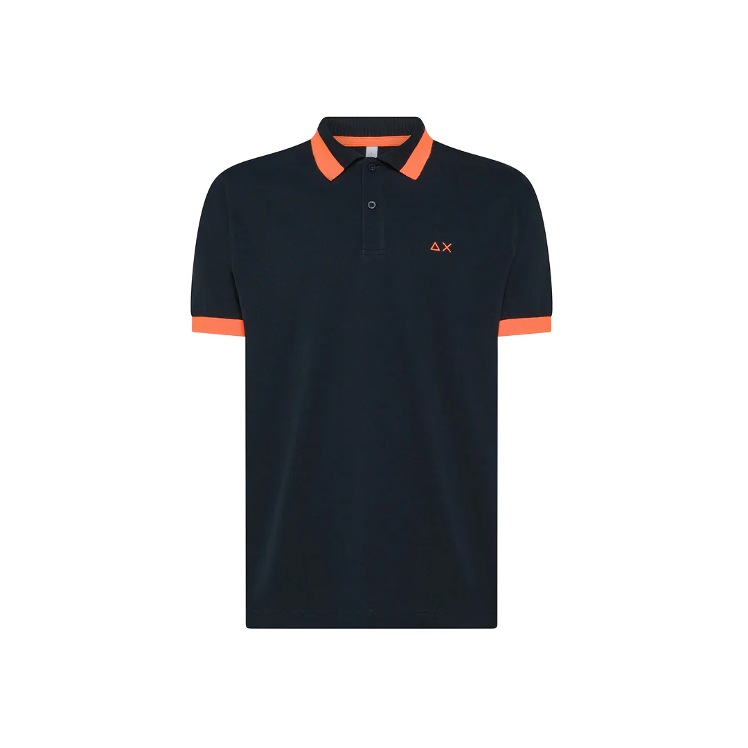 Polo con Contrasti Fluo / Blu