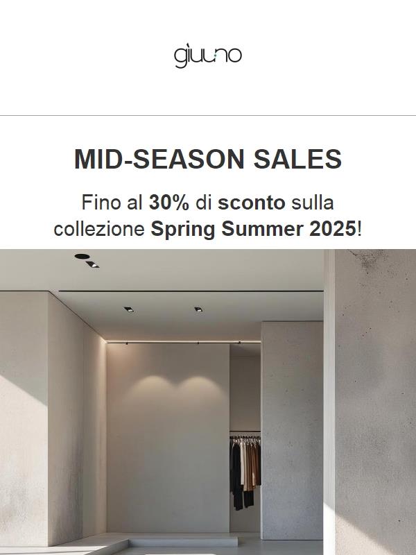 Up to 30% Off - Mid-Season Sales!