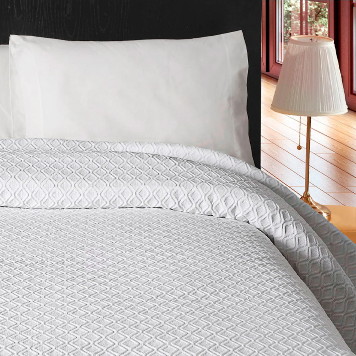 Image of Copriletto in Cotone con Fantasia<br> Jacquard - Miro