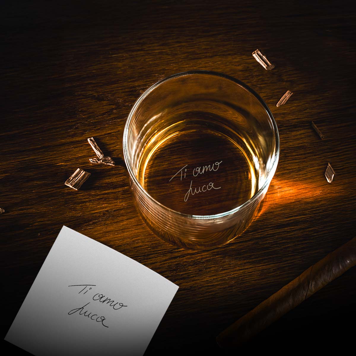 Image of Bicchiere da Whisky Personalizzato con la vostra Scrittura a Mano