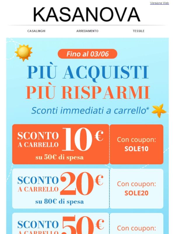 Sconti subito fino a 50€ 😍​