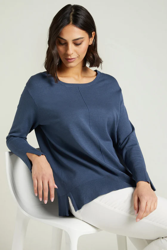 MAGLIA IN VISCOSA COMFORT CON SPACCHI