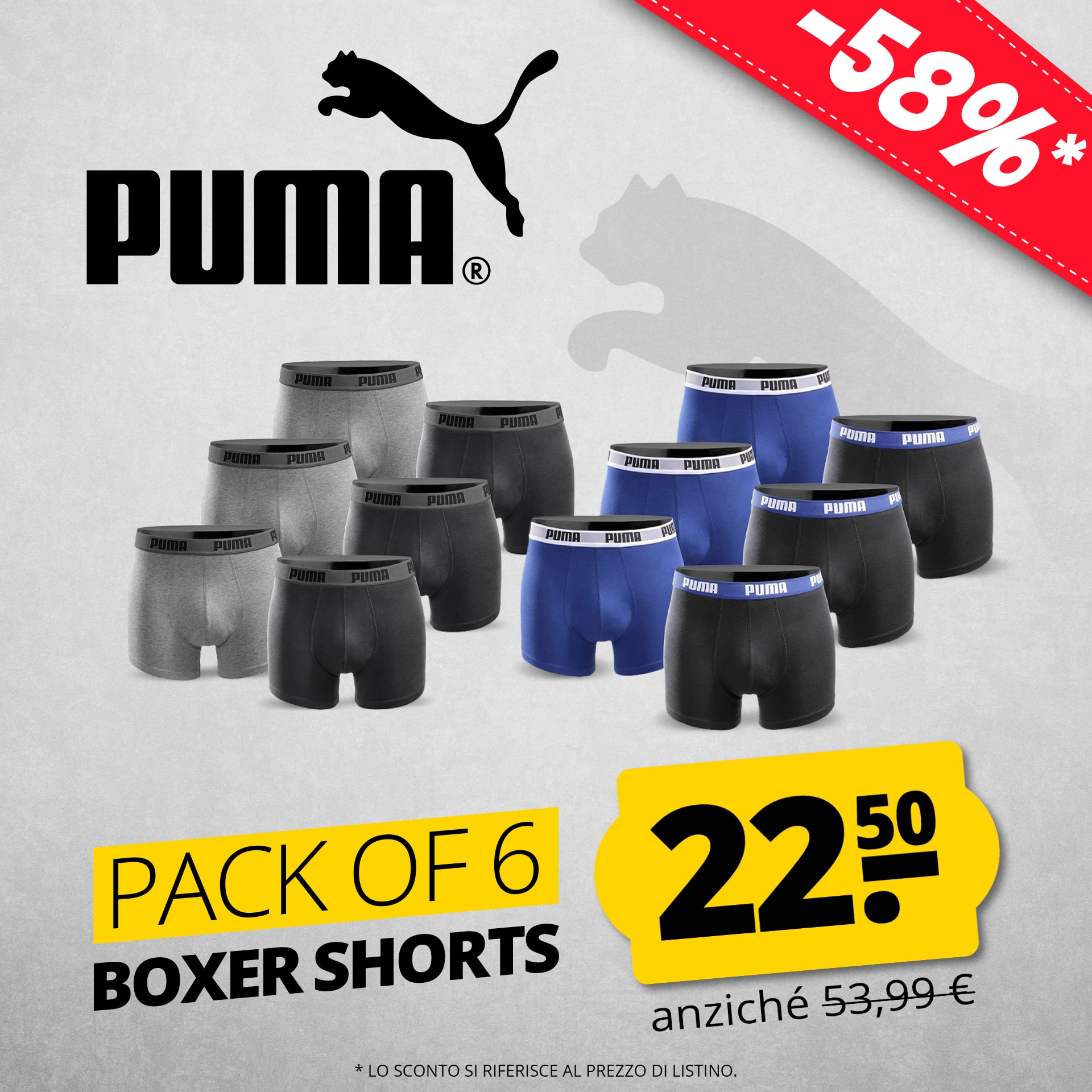 Puma basic boxer uomo boxer set da 6