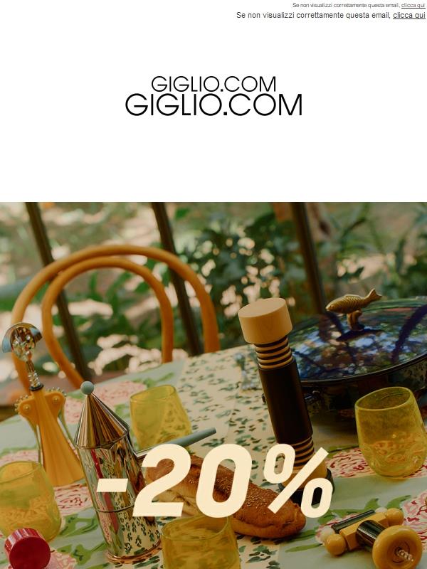 -20% sulle collezioni Home & Lifestyle