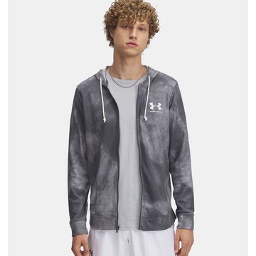 Giacca UA Rival Terry Printed Full Zip da uomo