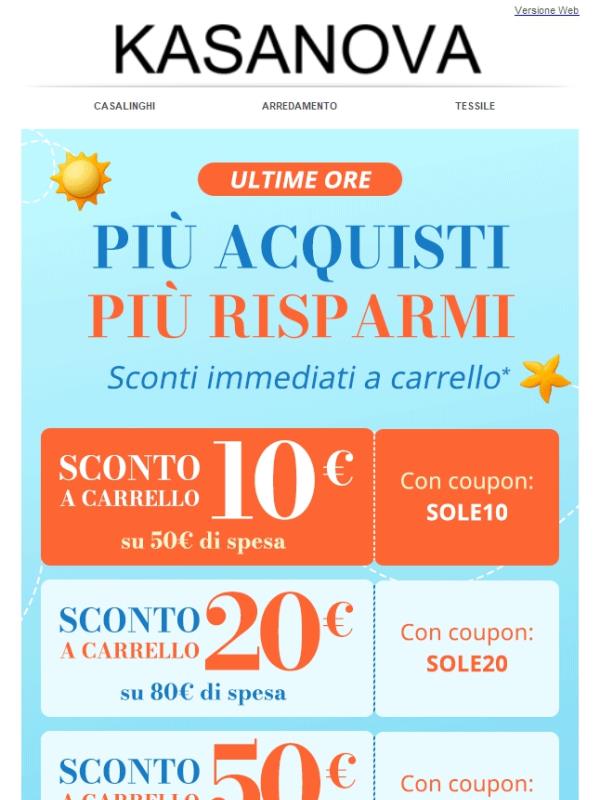 Risparmia fino a 50€ ⏰ ultime ore!​