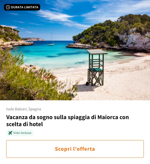 Vacanza da sogno sulla spiaggia di Maiorca con scelta di hotel