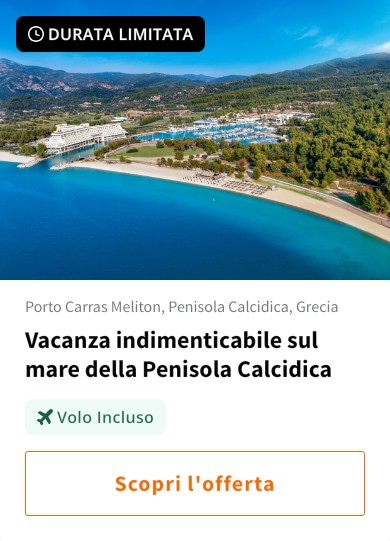 Vacanza indimenticabile sul mare della Penisola Calcidica