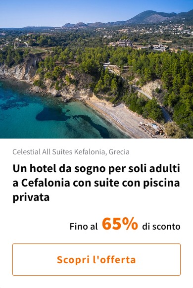 Un hotel da sogno per soli adulti a Cefalonia con suite con piscina privata