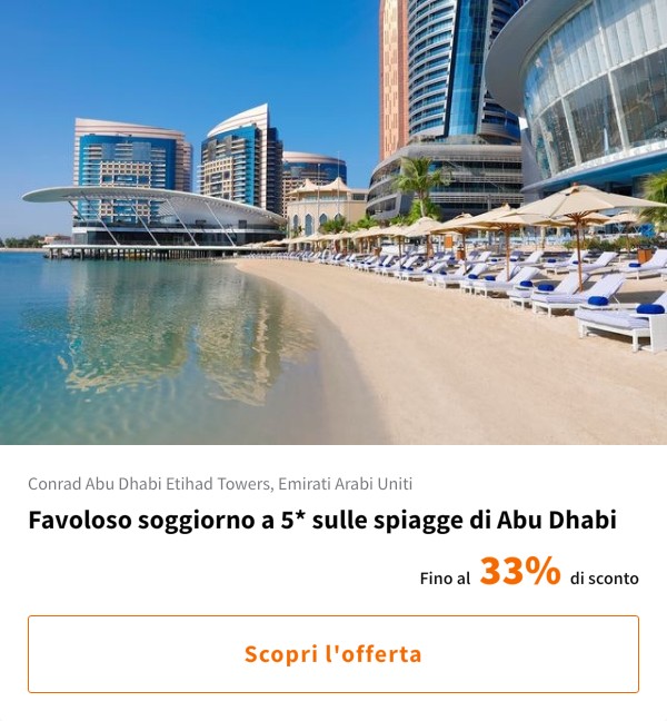 Favoloso soggiorno a 5* sulle spiagge di Abu Dhabi