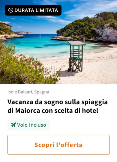 Vacanza da sogno sulla spiaggia di Maiorca con scelta di hotel