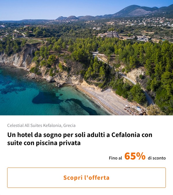 Un hotel da sogno per soli adulti a Cefalonia con suite con piscina privata
