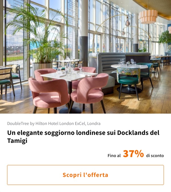 Un elegante soggiorno londinese sui Docklands del Tamigi