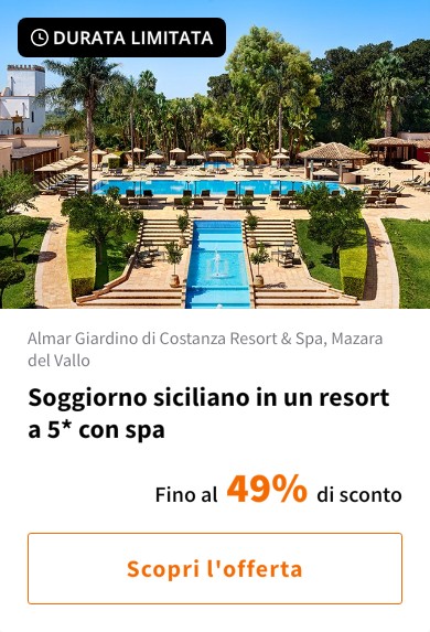 Soggiorno siciliano in un resort a 5* con spa