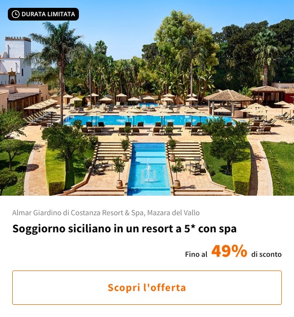 Soggiorno siciliano in un resort a 5* con spa