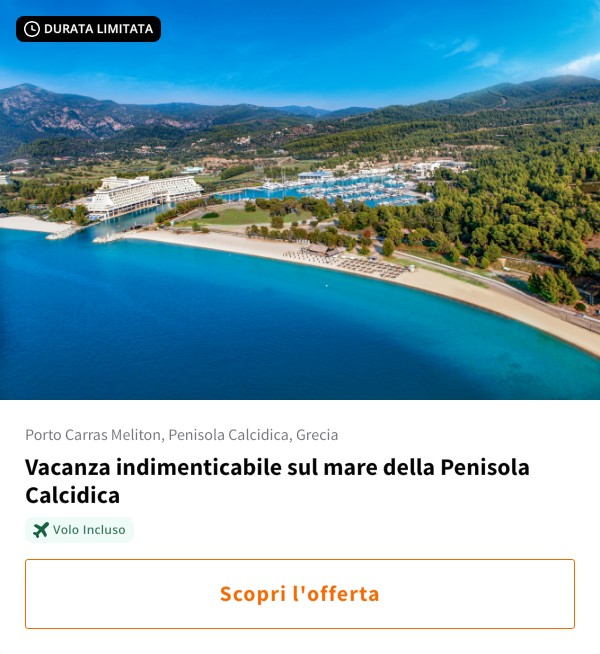 Vacanza indimenticabile sul mare della Penisola Calcidica