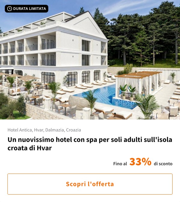 Un nuovissimo hotel con spa per soli adulti sull'isola croata di Hvar