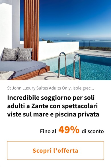 Incredibile soggiorno per soli adulti a Zante con spettacolari viste sul mare e piscina privata