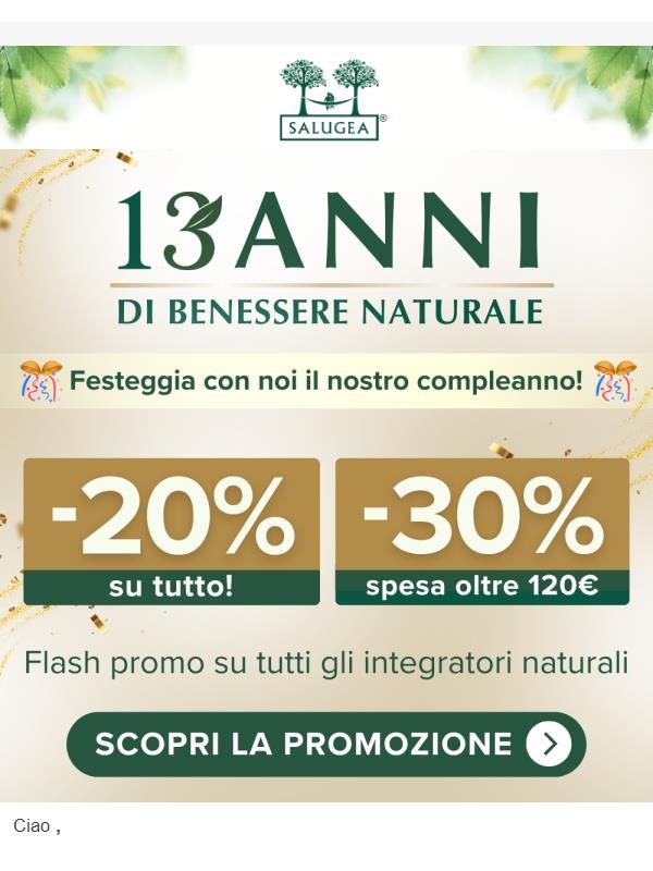 🎁 Il compleanno è nostro. Il regalo è tuo